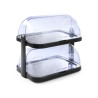 Vitrine Buffet with Sliding Lid UNIQ - 2 Trays - Black - HENDI