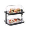 Sliding Lid Buffet Display Case - 2 Shelves - HENDI