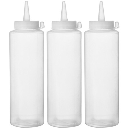 Transparent Dispenser Bottle - 0.2 L - Pack of 3