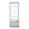 White Refrigerated Display Case with 4 Glass Sides - 98 liters