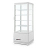 White Refrigerated Display Case with 4 Glass Sides - 98 liters