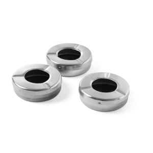 Askkopp med lock 90 mm i diameter - 3-pack