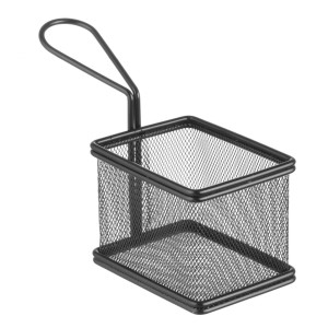 Miniature Black French Fries Basket - 100 x 80 mm