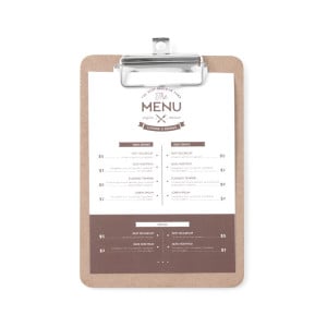 Menyhållare Clipboard - 125 x 180 mm