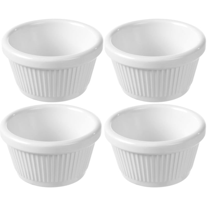 Raitakuvioitu melamiininen ramekin 50 ml - 4 kpl:n setti