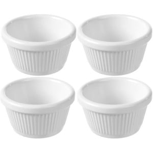 Raitakuvioitu melamiininen ramekin 50 ml - 4 kpl:n setti