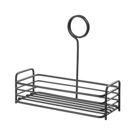 Black Rectangular Condiment Shelf