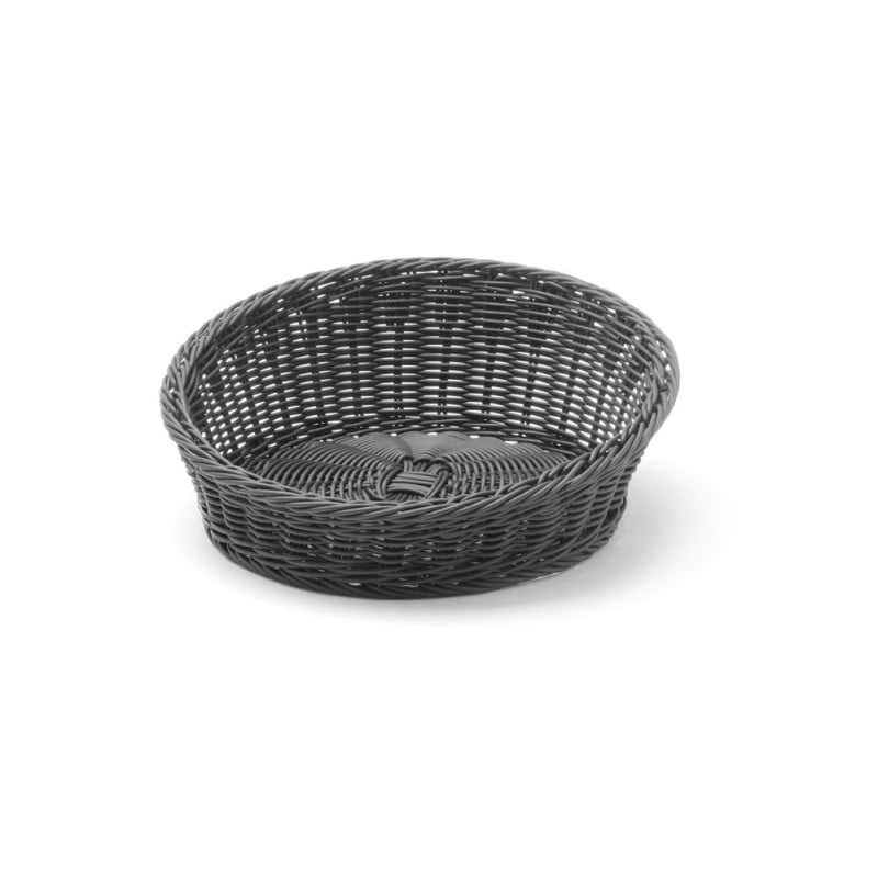 Round Black Bread Basket - 310 mm in Diameter