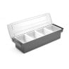 Ingredients Box - 4 Compartments in Black ABS - HENDI