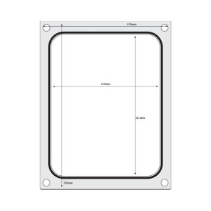 Tiivistysmatriisi käsikäyttöiselle tiivistimelle - 227 x 178 mm - Hendi