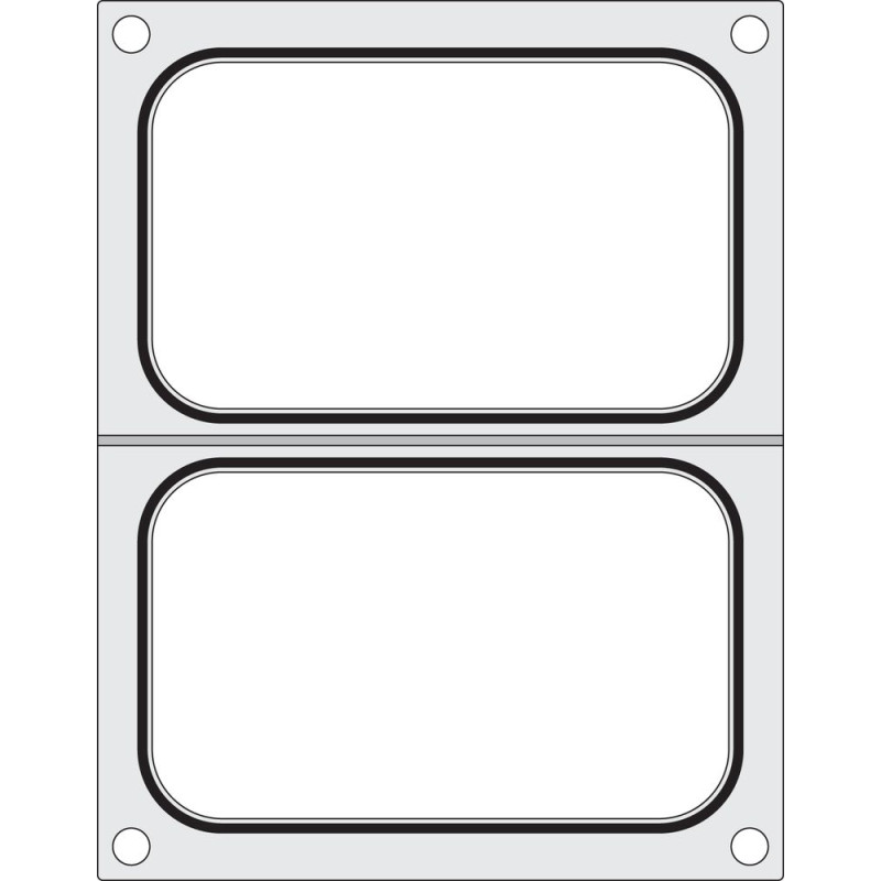 Tiivistysmatriisi käsikäyttöiselle tiivistyskoneelle - 2 lokeroa 178 x 113 mm - Hendi