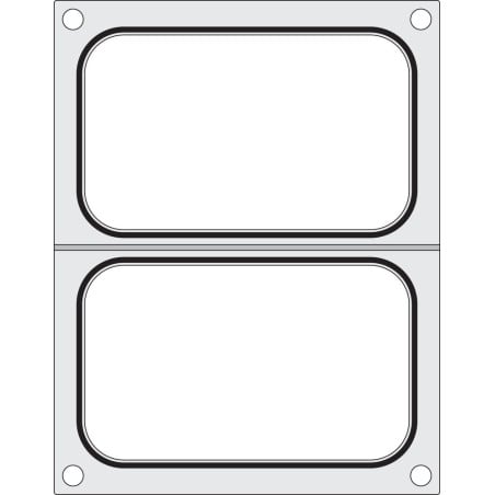 Sealing Matrix for Manual Sealer - 2 Compartments 178 x 113 mm - Hendi