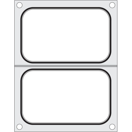 Tätningsskiva för manuell förslutningsmaskin - 2 fack 178 x 113 mm - Hendi