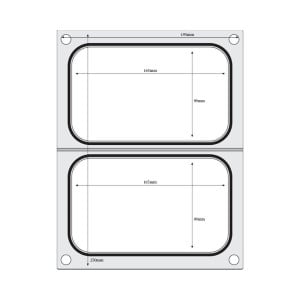 Tiivistysmatriisi käsikäyttöiselle tiivistyskoneelle - 2 lokeroa 178 x 113 mm - Hendi