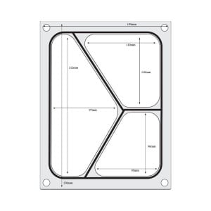 Sealing Matrix for Manual Sealer - 3 Compartments - Hendi