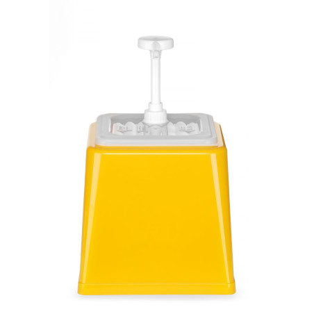 Sauce Dispenser with Pump - Yellow - 2.5 L - Hendi