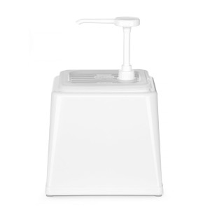 Såsdispenser med pump - Vit - 2,5 L - Hendi