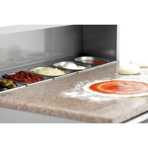 Saladette pour pizzaïolo pour la restauration professionnelle 5 Bacs 1/6 GN