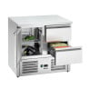 Refrigerated table with 2 drawers and 1 door for professional use