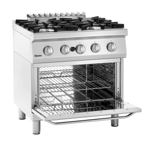 Fourneau 4 Brännare med Gasugn GN 2/1 Serie 700