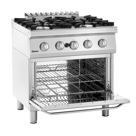 Fourneau 4 Brännare med Gasugn GN 2/1 Serie 700