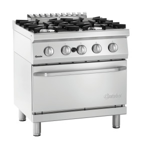 Fourneau 4 Brännare med Gasugn GN 2/1 Serie 700