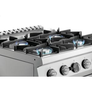 Fourneau 4 Brännare med Gasugn GN 2/1 Serie 700