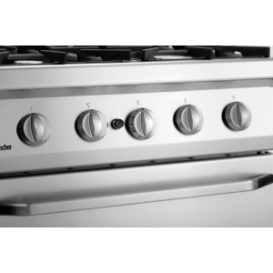 Fourneau 4 Brännare med Gasugn GN 2/1 Serie 700