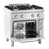 Four-burner stove with electric oven GN 1/1 Series 700