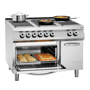 Bartscher Series 900 stove with 6 electric plates.