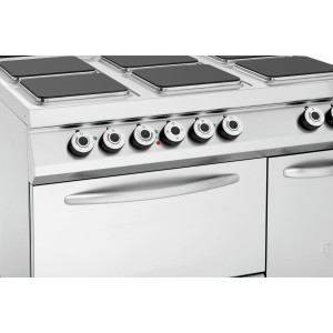 Bartscher Series 900 stove with 6 electric plates.