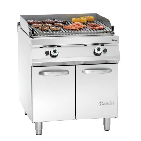 Professionell gasdriven lavastensgrill Bartscher Serie 900 - Grill V