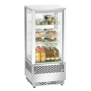 Mini Professional Refrigerated Display Case Bartscher - 78 L Stainless Steel