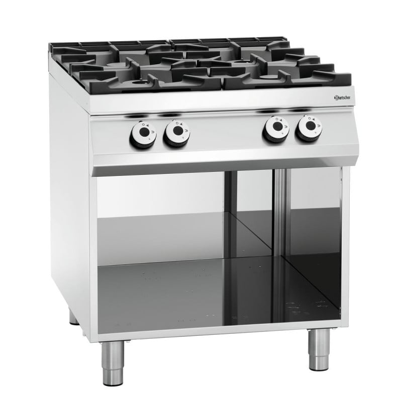4-burner stove series 900 - Open Base from the brand Bartscher 4-burner stove series 900 - Open Base from the brand Bartscher