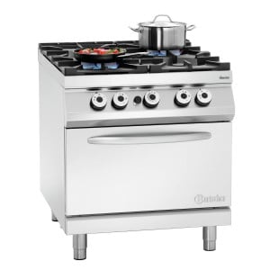 Fyrlågig spis serie 900 - Gasugn GN 2/1 av märket Bartscher