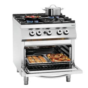 4-burner stove series 900 - Gas Oven GN 2/1 by Bartscher