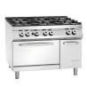 6-burner stove series 900 - Gas Oven GN 2/1 and cabinet from the brand Bartscher