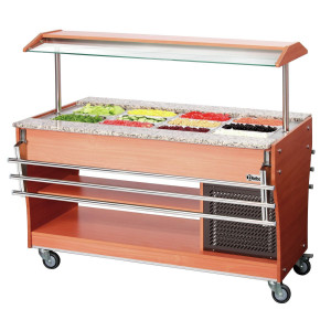 Sliding Shelves for Heated and Refrigerated Buffet - 4 x GN 1/1