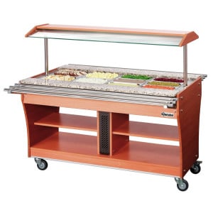 Sliding Shelves for Heated and Refrigerated Buffet - 4 x GN 1/1