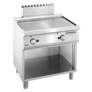 Snackingplatta 1/2 Slät, 1/2 Räfflad Bredd 800 - Gas
