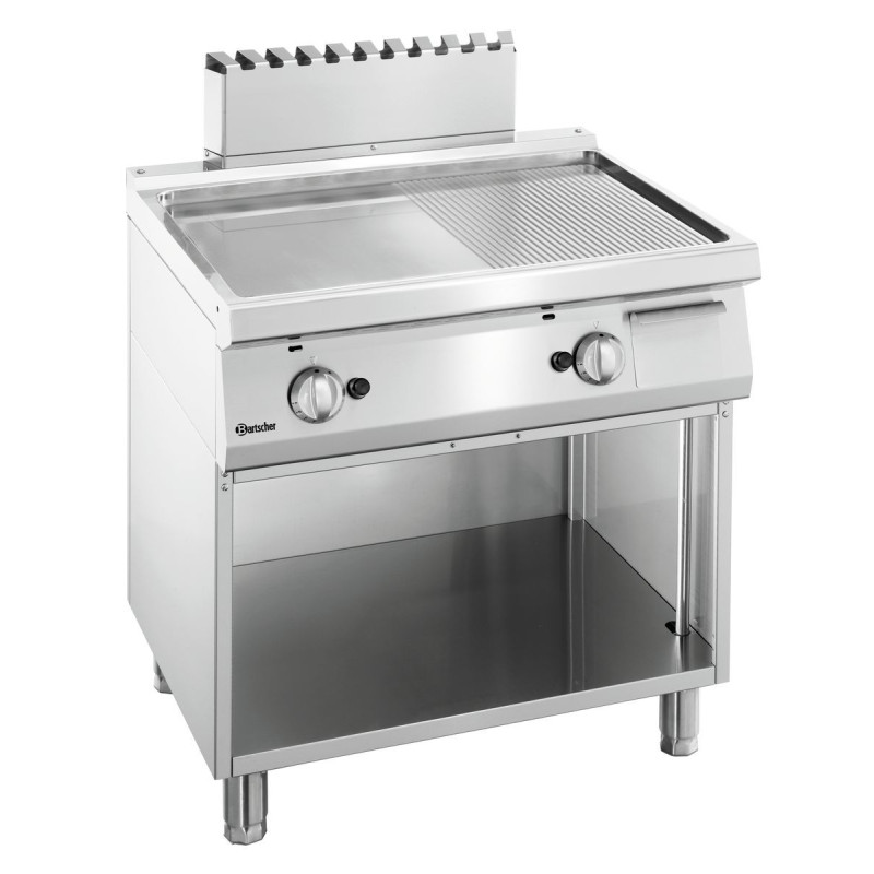 Snackingplatta 1/2 Slät, 1/2 Räfflad Bredd 800 - Gas Snackingplatta 1/2 Slät, 1/2 Räfflad Bredd 800 - Gas