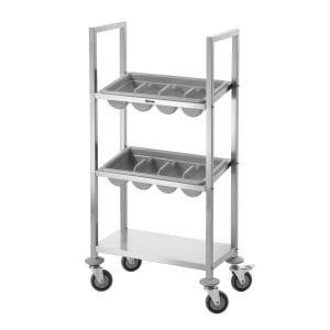 Cutlery Trolley in Stainless Steel - Bartscher