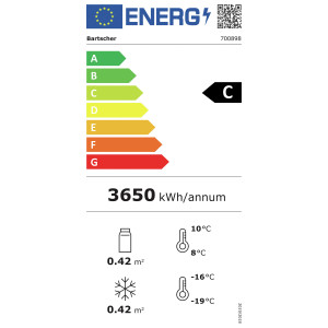 Jääkaappi Positiivinen ja Negatiivinen - 430 L - Bartscher