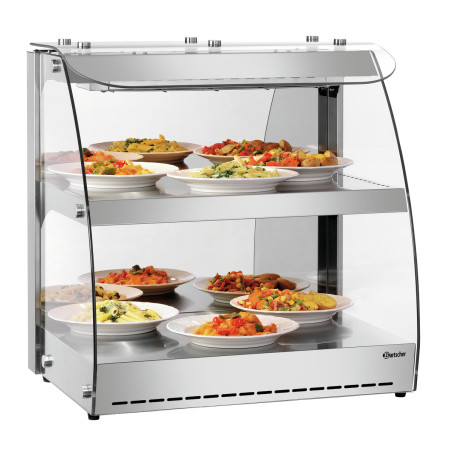 Heated Display Case 5900 2ER Bartscher in Stainless Steel