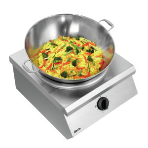 Ammattimainen Bartscher wok-pannu - Ruostumaton teräs - 22L