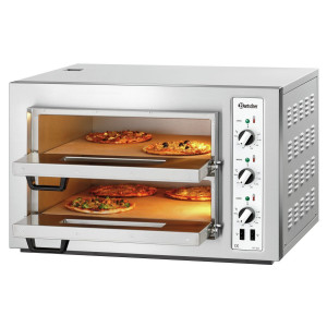 Neljä pizzaa NT 502 Bartscher: Ammattimainen kaksinkertainen uuni 8 pizzalle