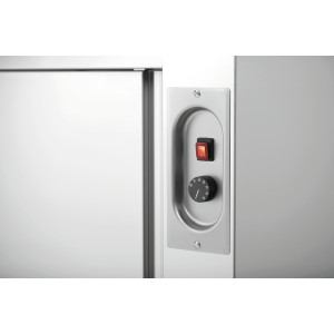 Professional stainless steel warming cabinet for optimal heat retention