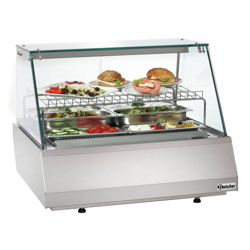 Vitrine réfrig. 2/1 GN en verre plat Bartscher | Cuisine professionnelle