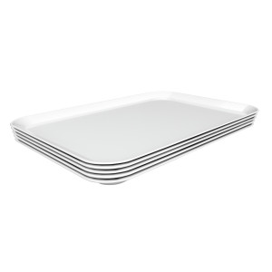 Presentation dish 17W-280x420 in white melamine - Bartscher