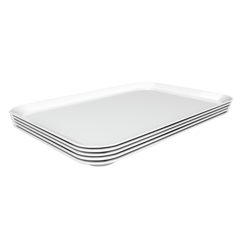 Plat de présentation 17W-280x420 en mélamine blanche - Bartscher